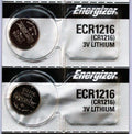 2 SUPER FRESH ENERGIZER CR1216 LITHIUM COIN BATTERIES BR1216 CR1216 DL1216B