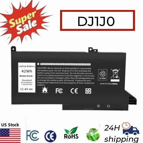 ??LOT 60x DJ1J0 Battery for Dell Latitude 12 7280 7290 13 7380 7390 14 7480 7490