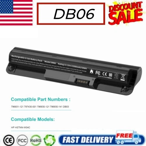 ?DB06 DB03 Battery For HP Probook 11 EE G1 G2 796931-121 797430-001-121 5200mAh