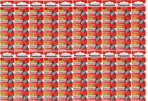 100 x Fresh PANASONIC CR 2025 CR2025 ECR2025 LITHIUM COIN CELL Battery Exp 2027
