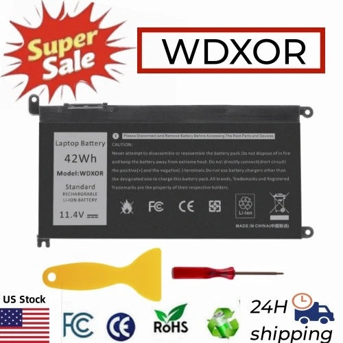 LOT WDXOR Battery For DELL Inspiron 15 5567 5568 5368 7368 7569 7579 WDX0R 42Wh
