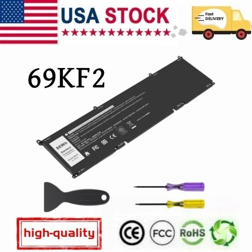 ?69KF2 Battery For Dell Alienware M15 M17 R3 XPS 15 9500 8FCTC 70N2F 86Wh