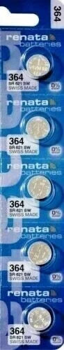 364 RENATA WATCH SR621SW BATTERY (5 piece) FREE SHIPPING Authorized Seller