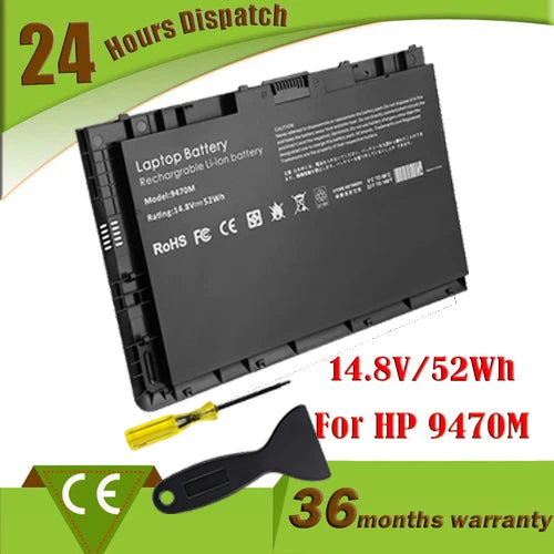 BT04XL Laptop Battery for HP EliteBook Folio 9470m 52Wh 687945-001 687517-2CT