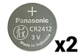 2 pc NEW PANASONIC CR2412 cr 2412 lithium 3V lithium battery EXPIRE 2036