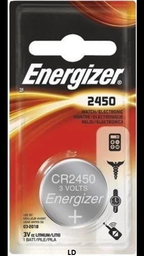 Energizer ECR2450 CR2450 BR2450 DL2450 Lithium 3V Battery New Authorized Seller
