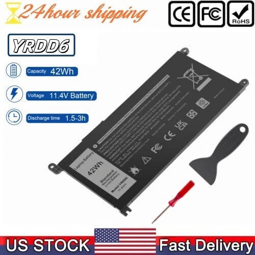 Battery YRDD6 for Dell Inspiron 3493 3582 3583 3584 3593 3793 5480 Latitude 3310