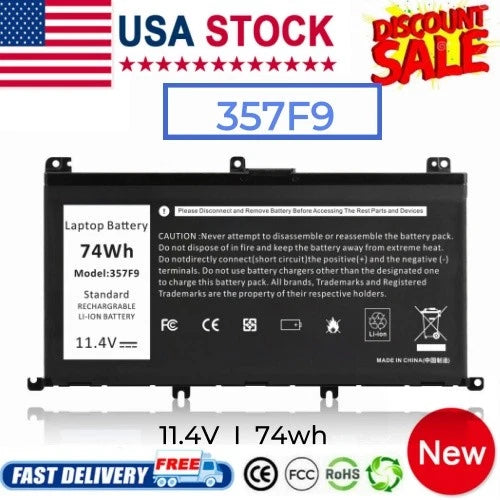 ?357F9 Battery For Dell Inspiron 15 7559 15 7000 7566 7567 71JF4 3Cell 74Wh