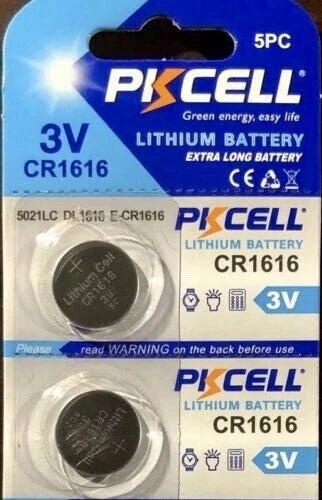 CR 1616 PKCELL LITHIUM BATTERIES (2 piece) 3V watch New Authorized USA Seller