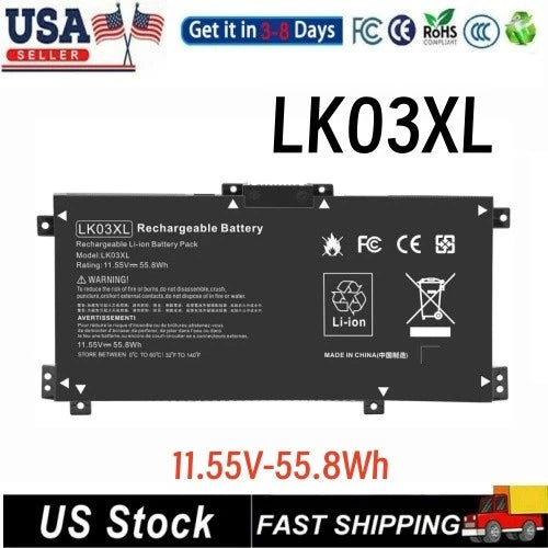 LK03XL Battery For HP Envy X360 15-bp 15-bq 15-cn 17-ae 17-ce 17-bw L09281-855