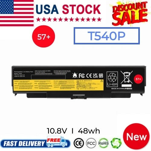 57+ Battery for Lenovo ThinkPad T440P T540P L440 L540 W540 W541 0C52863 48wh