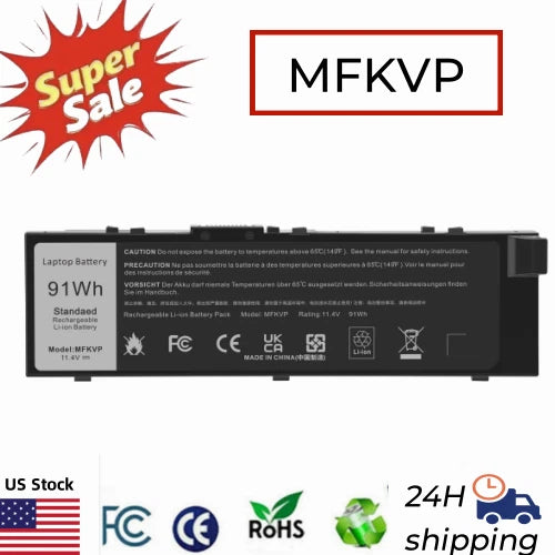 ?MFKVP Battery For Dell Precision 15 7510 7520 17 7710 7720 M7510 M7710 91Wh