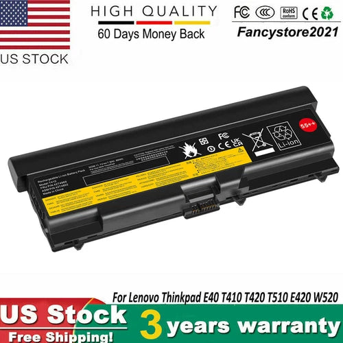 Battery for Lenovo ThinkPad T410 T420 T510 T520 SL410 SL510 E420 E425 E520 6/9Ce
