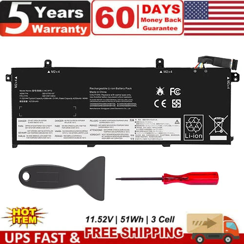 Battery for Lenovo ThinkPad T490 T495 P43S T14 P14s L18C3P72 L18L3P73 02DL007