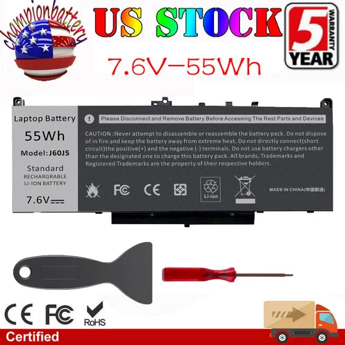 J60J5 Laptop Battery for Dell Latitude E7270 E7470 PDNM2 MC34Y 451-BBSX 1W2Y2