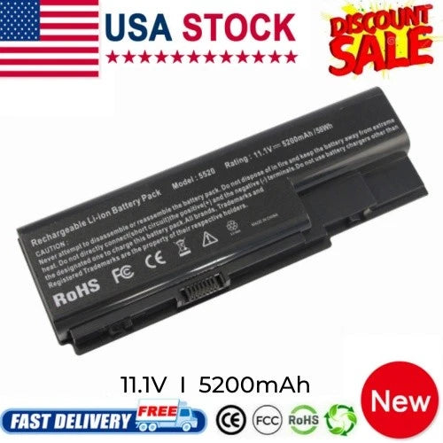 AS07B31 Battery For Acer Aspire 5300 5315 5535 5920 6920 6930 8930 5200mAh