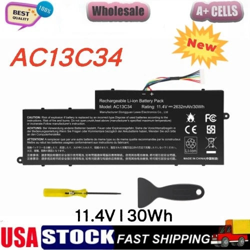 ? AC13C34 Battery for Acer Aspire V5-122P E3-111 3ICP5/60/80 KT.00303.005 30Wh