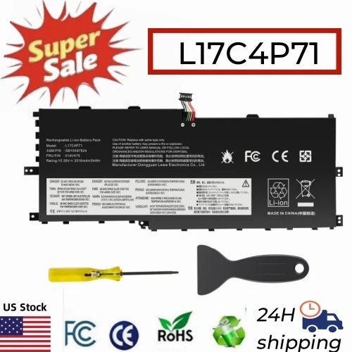 L17C4P71 L17M4P71 L17M4P73 Battery for Lenovo ThinkPad X1 Yoga 3rd Gen 54Wh