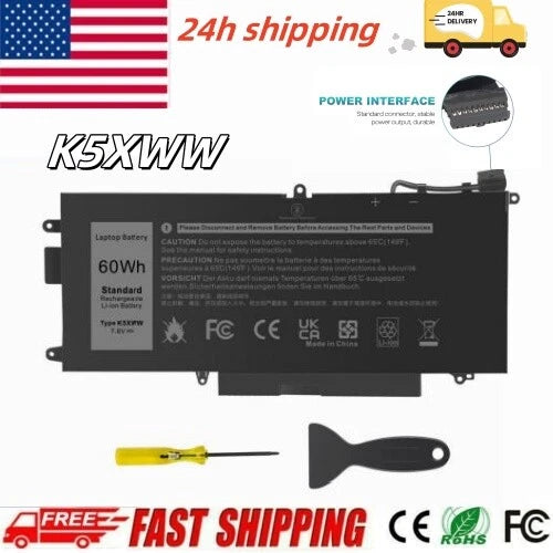 K5XWW 71TG4 Battery for Dell Latitude 7389 7390 L3180 5289 2 in 1 0X49C1 60Wh