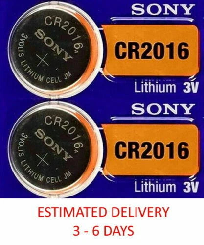 5 x Murata CR2016 Battery 3V Lithium Coin Cell (5 Count) - Replaces Sony CR2016
