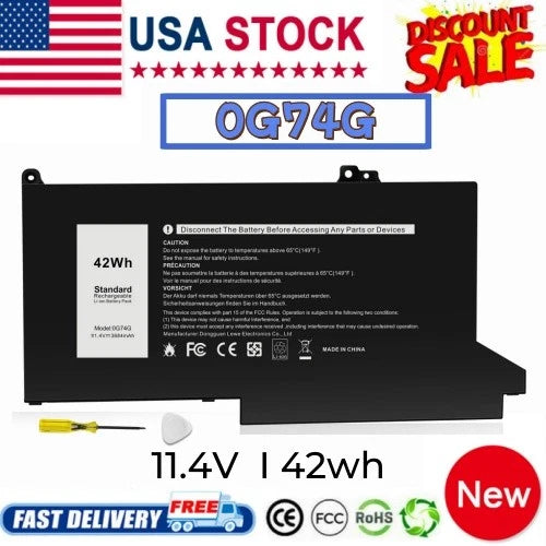 ?0G74G OG74G Battery for Dell Latitude 5300 5310 2-in-1 5300 7300 7400 Series