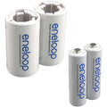 Panasonic Eneloop 2 AA Batteries with 2 C-Size Spacers