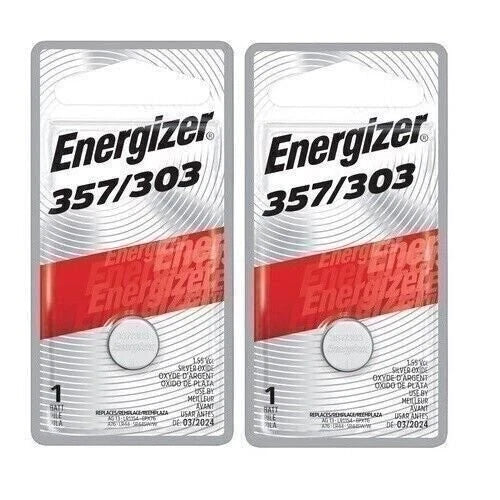 Energizer 357/303 Silver Oxide Coin Cell Batteries SR44SW 5 Pack USA SELLER