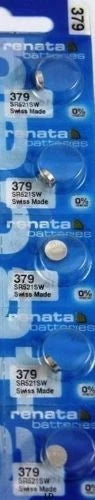 379 RENATA WATCH BATTERIES SR521SW (10 piece) New packaging Authorized Seller
