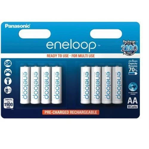 16 Panasonic Eneloop AA BK-3MCCE/8BE min 1900 mAH Rechargeable Batteries