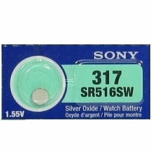 10 Sony Silver Oxide 317 1.55V Batteries