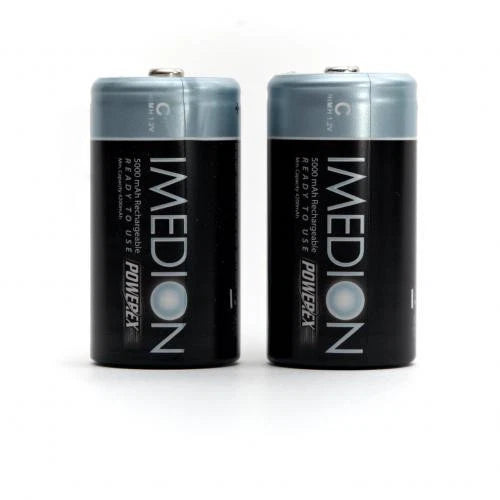 Maha Powerex IMEDION C 5000mAh "Ready When You Are!" Rechargeable Batteries 2 Pk