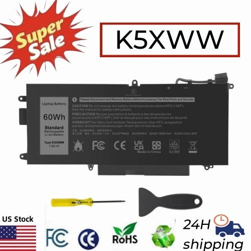 LOT 10x K5XWW Battery 60Wh For Dell Latitude 5289 7389 7390 2in1 71TG4 P29S