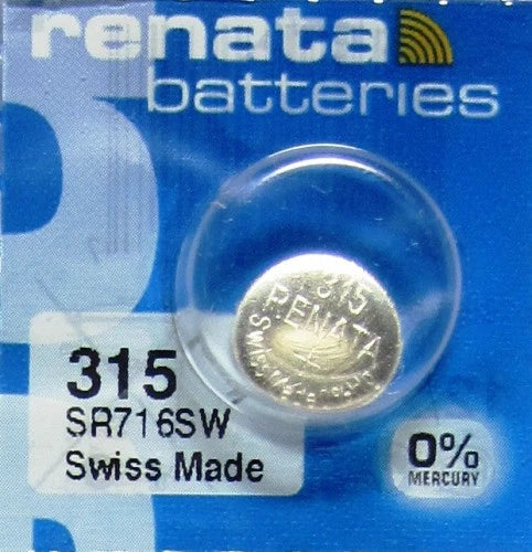Renata 315 Button Cell Watch Batteries 2 Pcs