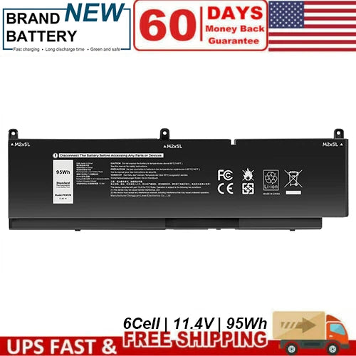 PKWVM Battery For Dell Precision 7750 7760 7550 7560 68ND3 0CR72X P93F 95Wh