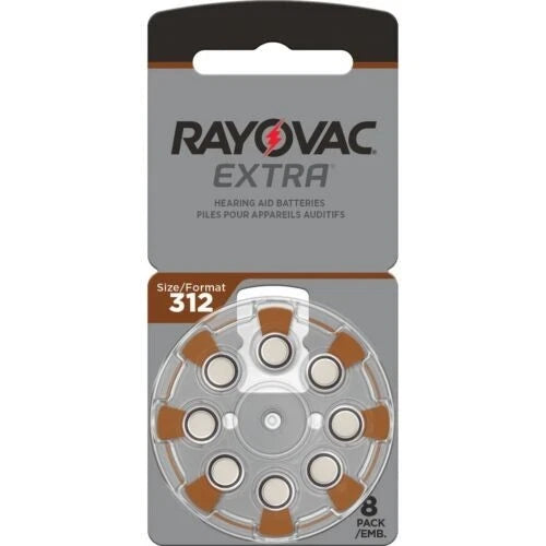 60 x Rayovac Extra 312 Size Hearing aid batteries Zinc air 10 Packs Used By 2029