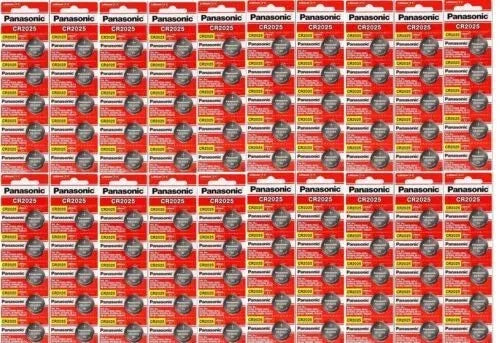 100 x Fresh PANASONIC CR 2025 CR2025 CR2025 LITHIUM COIN CELL Battery Exp 2031
