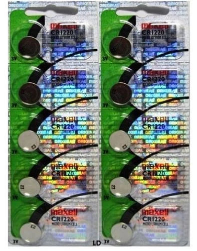 CR 1220 MAXELL LITHIUM BATTERIES (5 piece) 3V Watch 1220 New Authorized Seller
