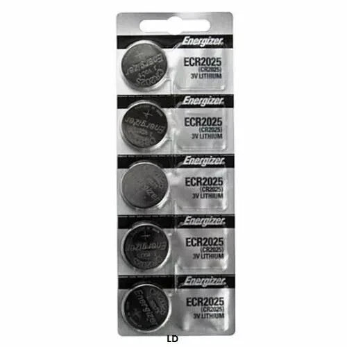 5 Pack Fresh Energizer ECR 2025 CR 2025 Lithium 3V Battery CR2025 Expire 2031