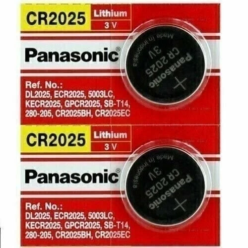 10 PANASONIC CR2025 CR 2025 3v Lithium Battery Expiration date 2028