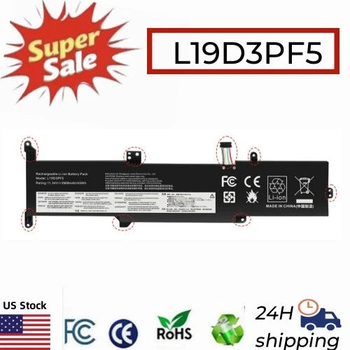 New L19D3PF5 L19C3PF7 Battery for Lenovo IdeaPad 3-14ADA05 3-14ARE05 Series 45Wh