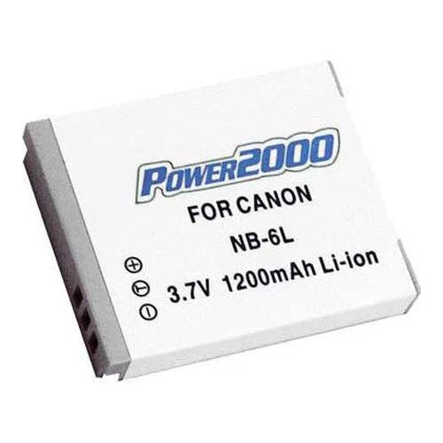 2 Pack Power2000 NB-6L Battery for Canon SX700, SX610, D30, SX530, SD3500 Camera
