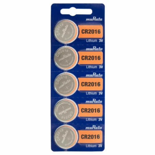 Murata CR2016 Battery 3V Lithium Coin Cell (100 Count) - Replaces Sony CR2016