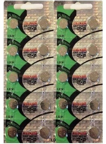 371 MAXELL WATCH BATTERIES SR920SW SR920 371 D370 A6 New Authorized Seller