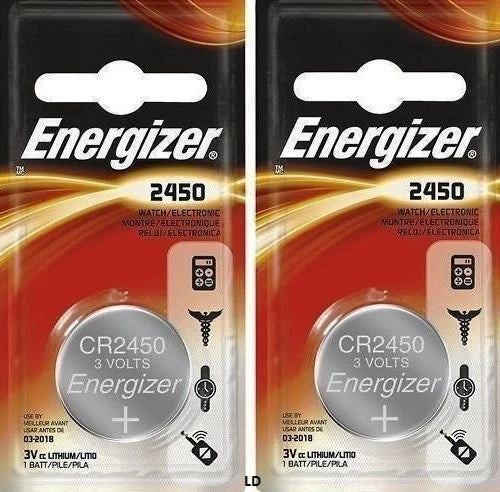 Energizer ECR2450 CR2450 BR2450 DL2450 Lithium 3V Battery New Authorized Seller
