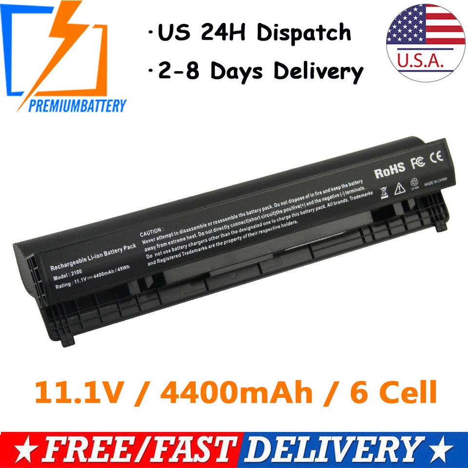 Battery for Dell Latitude 2100 2110 2120 312-0229 4H636 04D3C 451-11039/Charger