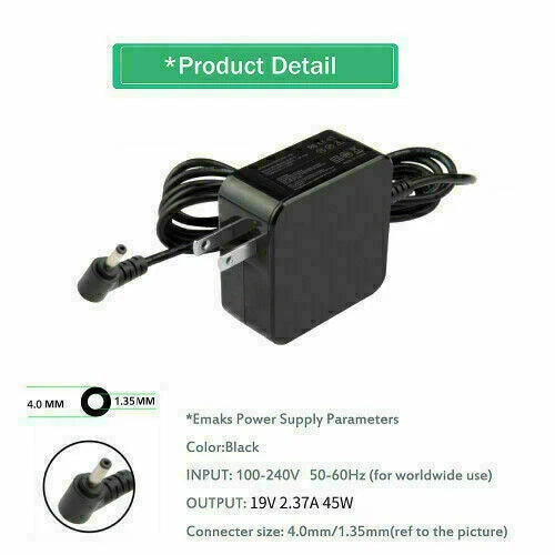 For Asus Vivobook Laptop Charger AC Adapter 19V 2.37A AD883220 X553M Power Cord