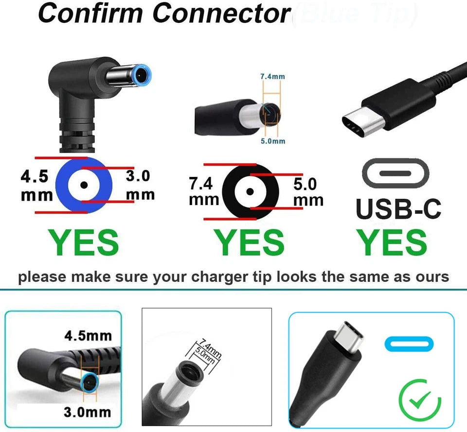 AC Adapter Power Laptop Charger for HP Pavilion ENVY EliteBook Probook Stream