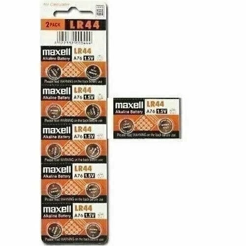 10 NEW Maxell Lr44 A76 Ag13 357 L1154 Alkaline 303 Batteries Cell 1.5v