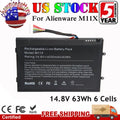 Laptop Battery for Dell Alienware M11x M14x R1 R2 R3 PT6V8 8P6X6 P06T P18G 63Wh