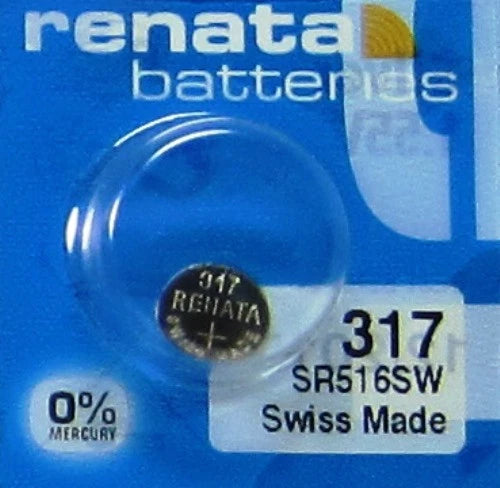 1 Renata 317 SR516SW SP317 V317 D317 616 280-58 SB-AR S52 Watch Battery